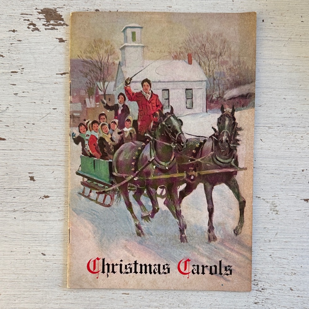Vintage Christmas Carols Music Notes Booklet